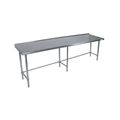Bk Resources Stainless Steel Work Table With Open Base, 1.5" Rear Riser 84"Wx30"D VTTROB-8430